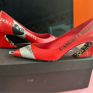 Dolce & Gabbana Red and Black Heels